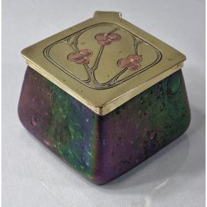 Art Nouveau Inkwell By Loetz Witwe, Produced In Bohemia, Circa 1898-1905.