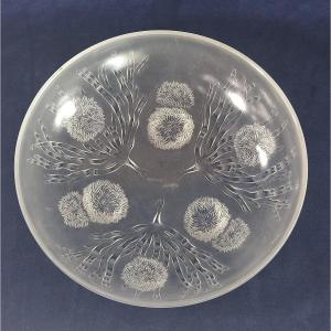 Sabino Art Deco Bowl "seaweed And Sea Urchins", Engraved, 26 Cm, No. 9007