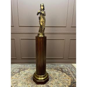 Napoleon III Column In Mahogany