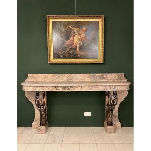 Important Marble Console From The 19th Century