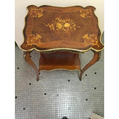 Table Inlaid Deux Plateaux