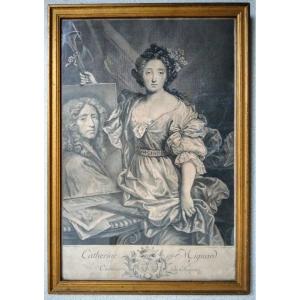 - The Countess De Feuquière - J. Daullé / P. Mignard - Burin From 1735 -