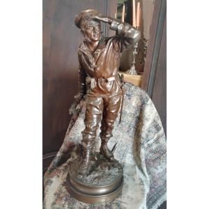 Large Bronze By Charles Anfrie "the Porpoise In Cochinchina"