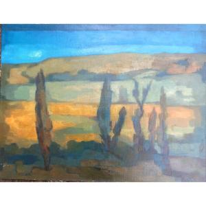 Hst René Gelos Basque Painter From Ciboure -