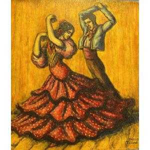 Hst Pablo Tillac Flamenco Madrid - Basque Painter 1930