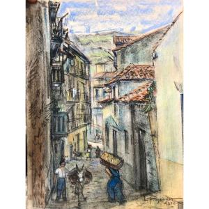 Pastel Basque Laredo Bordeaux School Heni Pinguenet (1889/1972) Whiskey A Gogo