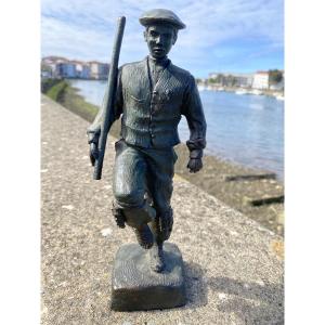 Bronze Southern Basque Country Dancer Danza Euskal Herria 