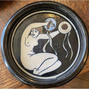 Ciboure Pottery 5th Century Neo-greek Basque Country Women With Cymbals Maria Fernandez 