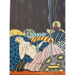 Orientalist Stencil 1920/30 Inferni Erotica Art Deco 58/1000