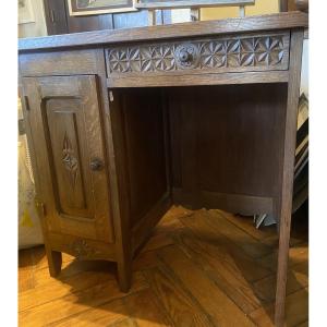 Small Desk, 1930s, Basque Country, Cabinetmaker, St. Jean De Luz, Ciboure