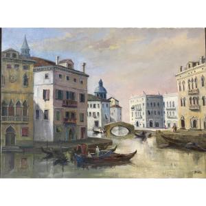 Hst Venice Venezia Urandia Claude Bielle Basque Painter Orientalism