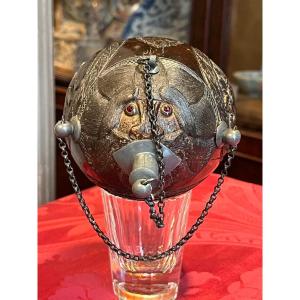 Carved And Engraved Coconut.