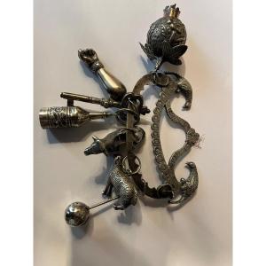 Penca De Balangandan In Silver Metal.brazil.