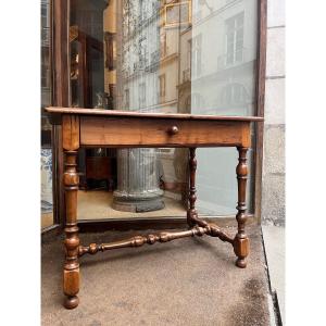 Table With A Gaïc Wood Base.