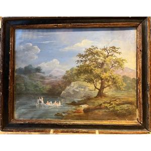 Gouache Depicting Bathers.