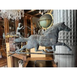 Copper Weathervane Depicting A Trotting Horse