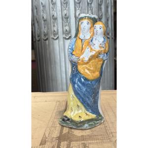 Virgin Giving Birth In Nevers Earthenware.