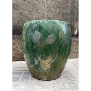 Art Nouveau Vase, In Ceramic.