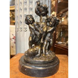 Bronze Depicting Young Bacchus After Feuchère.