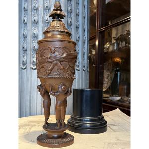 Carved Softwood Cup. William Tell.