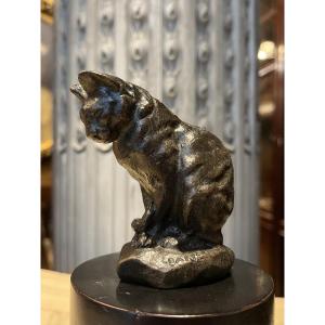 Sitting Cat, After Antoine Louis Barye.