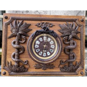 Pharmacy Cabinet In Carved And Painted Wood