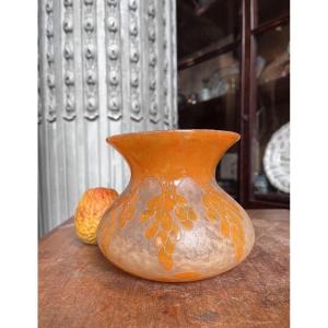 Schneider Pot-bellied Vase. Decorated With Dates.