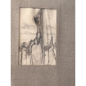 Louis Ferrand (1905-1992) Drawing .