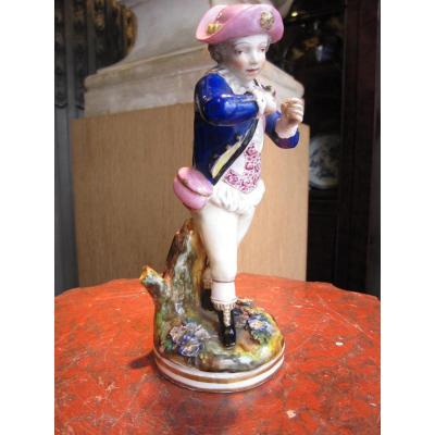 Derby Porcelain Figuring One Child In Eighteenth-century Costume