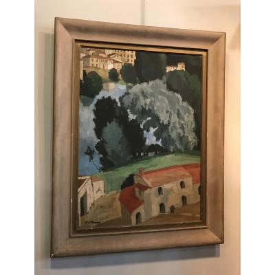 View Of Clisson By Jean Armand Bregeon (1908 -1978)