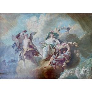 The Coronation Of Flora After Antoine-françois Callet (1741-1823). Our Painting Represents