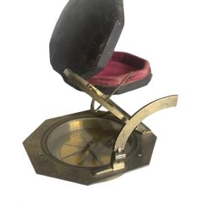 Rare Equinoxial Sundial Signature Lasnier Aux 2 Globes Paris C.1735