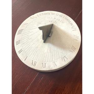 Lenoir White Marble Sundial Quai De l'Horloge Paris C.1780