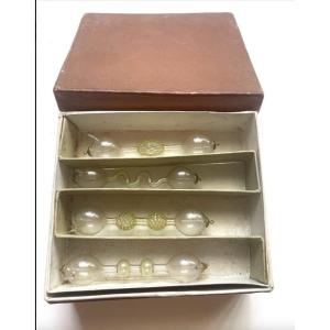 8 Geisler Tubes In Their Case C 1880