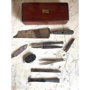 Millikin London Mahogany Travel Surgical Case C.1800