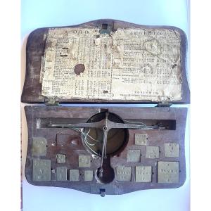 Italian Empire Money Changer's Balance Turin 1804 Complete