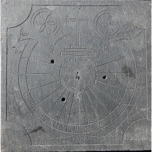  Sundial Dated 1799 In Slate With Religious Motif