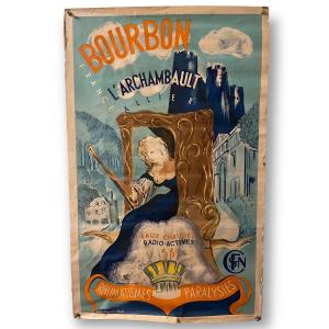 Sncf - Original Travel Poster Bourbon l'Archambault