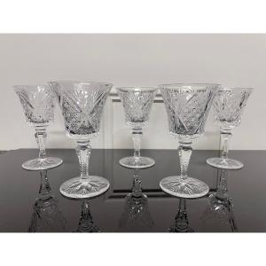 Saint Louis - Vologne Model 5 Red Wine Glasses H: 15 Cm