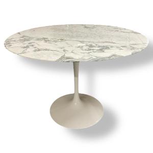 Knoll Eero Saarinen Table Tulip Model In Marble 107 Cm