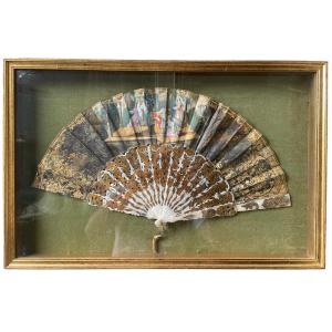 18th Century Gouache And Mother-of-pearl Fan