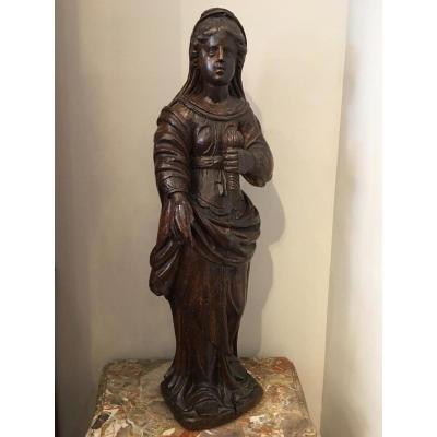 Holy Martyr Carved Wood Period 17th