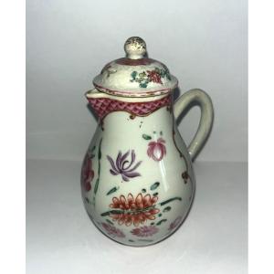 India Company Creamer From The 18th Century With Floral Decor