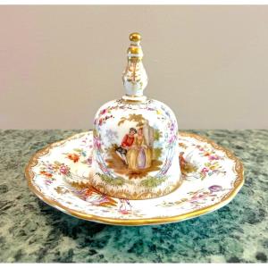 Meissen Porcelain Table Bell With Its Cup