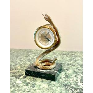 Mercedes Clock (west Germany) Representing A Snake