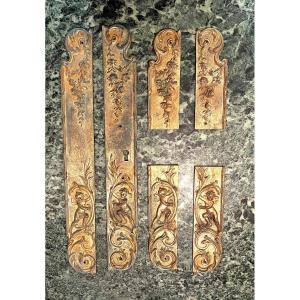 Gilt Bronze Door Plates, Lxv Style, 19th Century