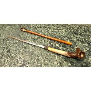 Wolf Hunter's Hunting Dagger That Can Be Used As A Whip And Whistle