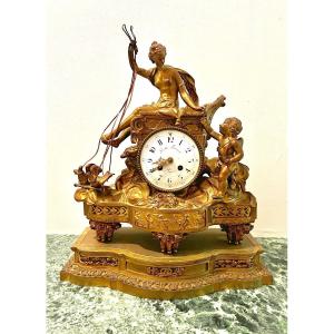 Gilt Bronze Venus Chariot Clock 19th Century