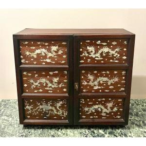 Indochinese Cabinet With Mother-of-pearl Marquetry