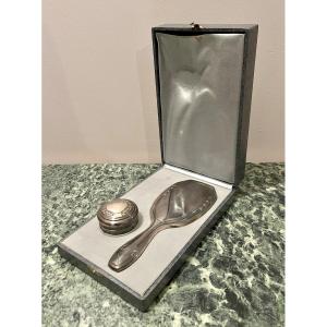 Art Deco Hand Face And Powder Box Set